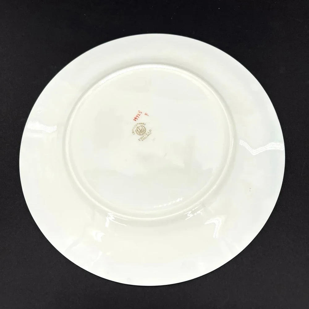 2 George Jones & Sons Crescent Ware Enfield Dinner Plate Floral Chinoiserie